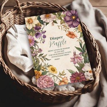 Victorian Art Nouveau Baby Shower Diapper Raffle Enclosure Card