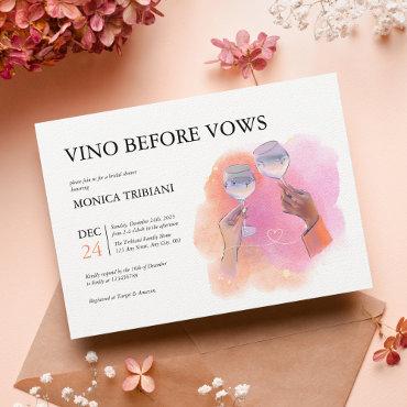 Vino Before Vows Vibrant Pink Orange Bridal Shower