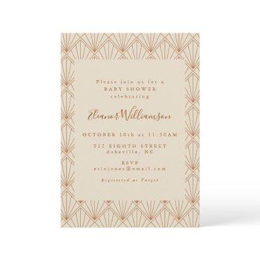 Vintage Art Deco Art Burnt Orange