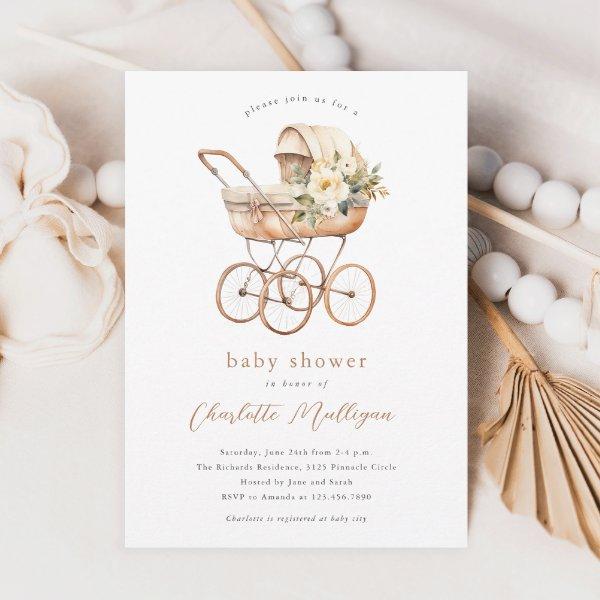 Vintage Baby Carriage Gender Neutral