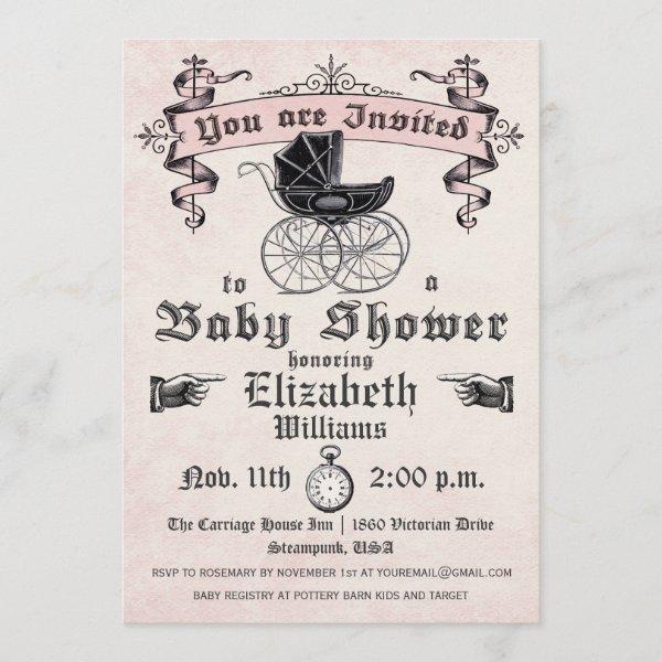 Vintage Baby Girl Shower