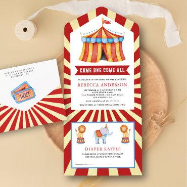 Vintage Carnival Circus Baby Shower All In One