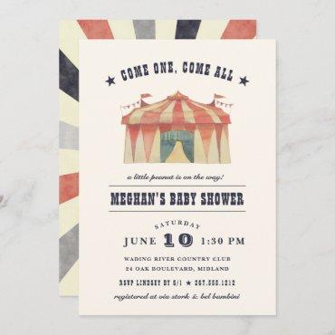Vintage Circus Baby Shower Invitation