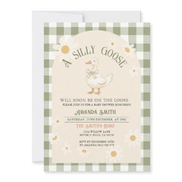 Vintage Daisy Green Goose Baby Shower