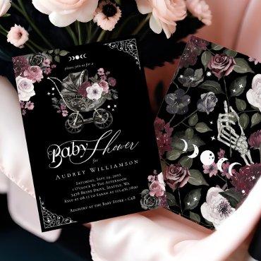 Vintage Floral Gothic Stroller Spooky