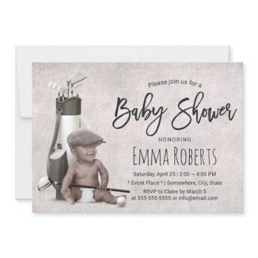 Vintage Future Golfer Black Boy Golf Baby Shower