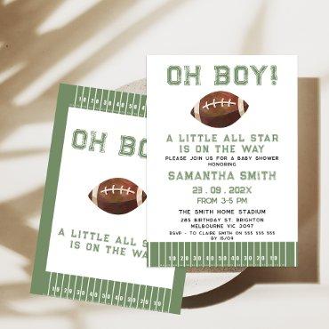Vintage Green Brown All Star Football