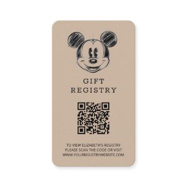 Vintage Mickey Mouse | Baby Shower Gift Registry Enclosure Card
