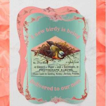 Vintage nesting bird