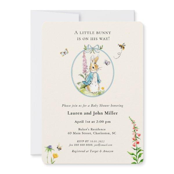 Vintage Peter Rabbit Blue Baby Boy Shower