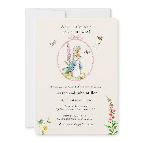 Vintage Peter Rabbit Pink Baby girl Shower