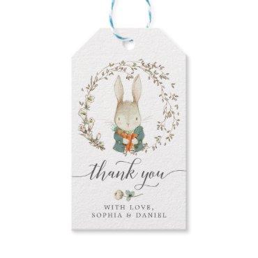 Vintage Rabbit Baby Shower Thank You Favors Gift Tags