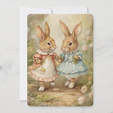 Vintage Rabbit Greeting Card