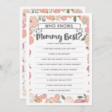 Vintage Rose Double Sided Baby Shower Game Invitation