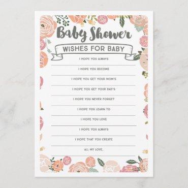 Vintage Rose Wishes For Baby - Baby Shower Game