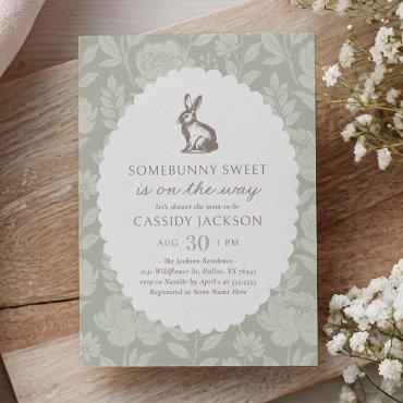 Vintage Sage Green Bunny