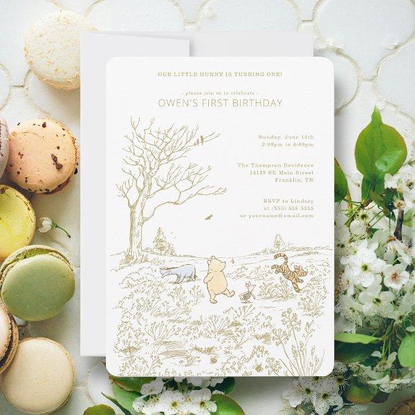 Vintage Winnie the Pooh 100 Acre Wood Birthday