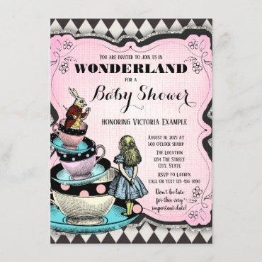 Vintage Wonderland Baby Shower Invitations