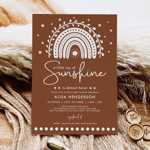 Warm Boho Terracotta Sunshine Rainbow