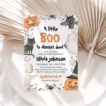 Watercolor A Little Boo Halloween