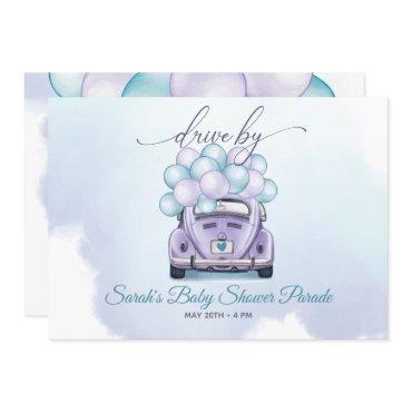 Watercolor Aqua Lilac Surprise DriveBy