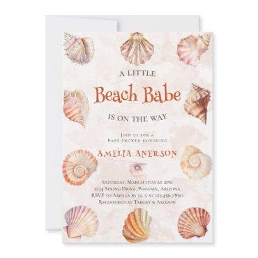 Watercolor Beach Babe Ocean Seashells