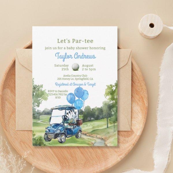 Watercolor Blue Golf