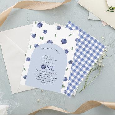 Watercolor Blueberry 1st Birthday Party