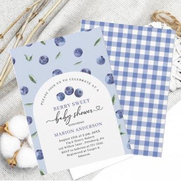 Watercolor Blueberry Baby shower