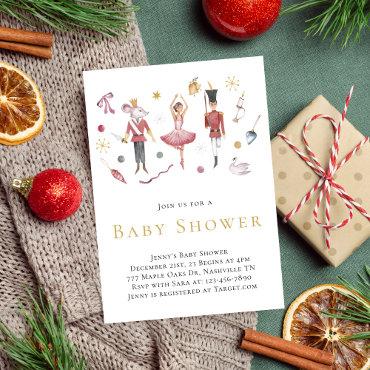 Watercolor Christmas Nutcracker Baby Shower