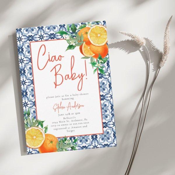 Watercolor Ciao, Baby! Orange