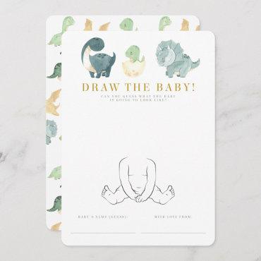 Watercolor Dinosaur Baby Shower Game