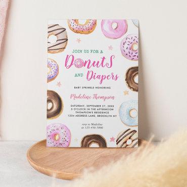 Watercolor Donuts and Diapers