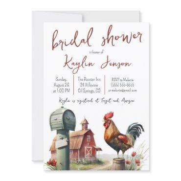 Watercolor Farm with Rooster Bridal Shower