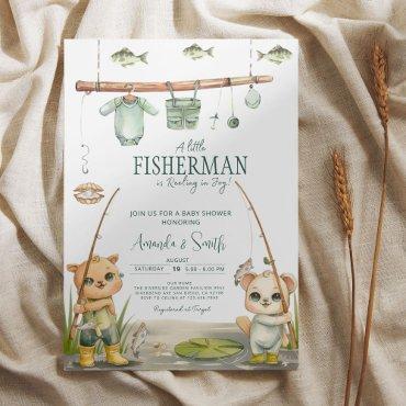 Watercolor Fishing Boy