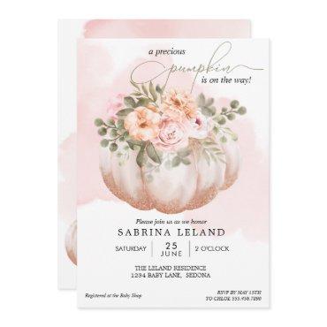Watercolor Floral Coral Peach Pumpkin