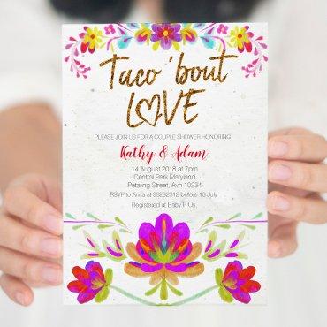 Watercolor floral Taco about Love COUPLES SHOWER