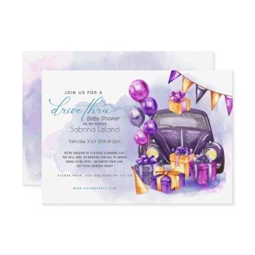 Watercolor Fuchsia Amethyst Drive-Thru