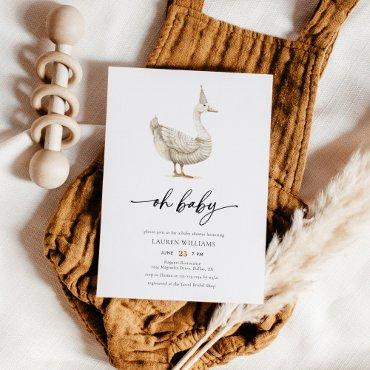 Watercolor Gender Neutral Goose