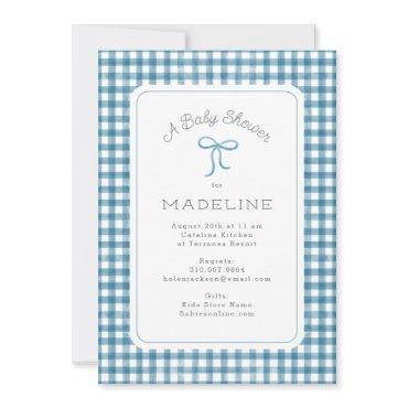 Watercolor Gingham Blue