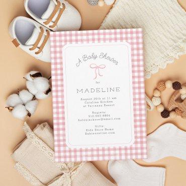 Watercolor Gingham Pink