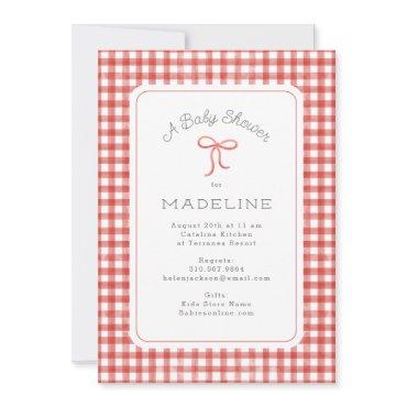 Watercolor Gingham Red
