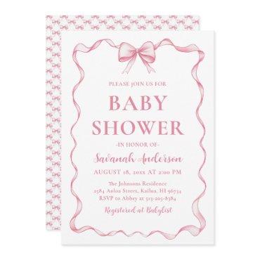 Watercolor Girl Ribbon Blush Pink Bow