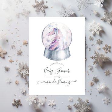 Watercolor Glitter Unicorn Christmas