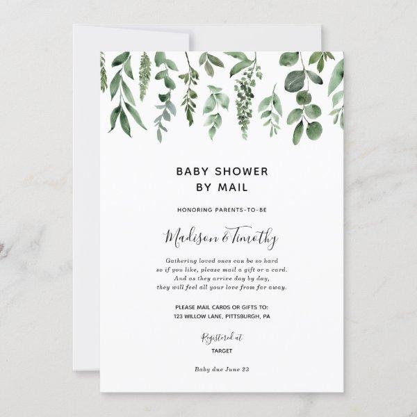 Watercolor Greenery Baby Shower by Mail