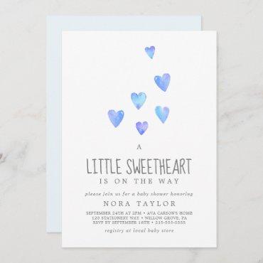 Watercolor Heart Boy Little Sweetheart