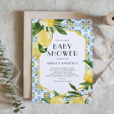 Watercolor Lemon Mediterranean Summer