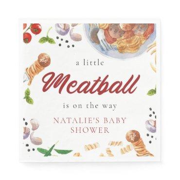 Watercolor Meatball Italian Baby Shower  Napkins