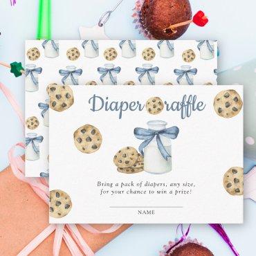 Watercolor milk & cookie baby shower diaper raffle enclosure card