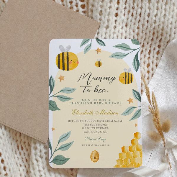 Watercolor Mommy to Bee Honey Sweet